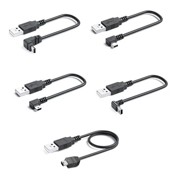 Компактный провод для передачи данных с USB на Mini USB, шнур для зарядки, широкая совместимость