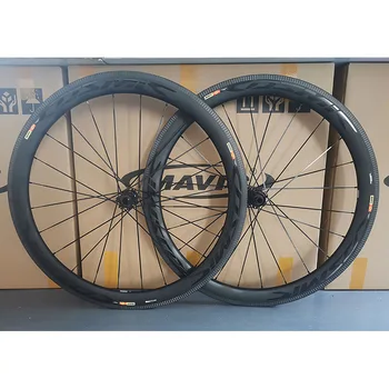 Комплект дорожных колес со сверхлегким дисковым тормозом из углеродного волокна, 50 мм Карбоновый нож, вал, колесная пара, 700C Велосипед с открытыми шинами, толстое кольцо для велосипеда