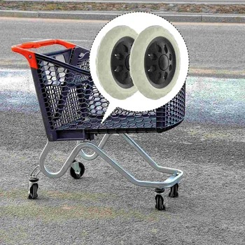 Комплекты для поворота 2 шт., колесики для багажной тележки, колеса для покупок, сменные ролики для тележки, аксессуары Резина + пена