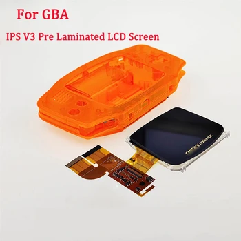 Комплекты ЖК-оболочек с предварительно ламинированным экраном IPS V3 для Gameboy Advance для GBA, Комплекты ЖК-экранов IPS 15 уровней Яркости с корпусом Shel