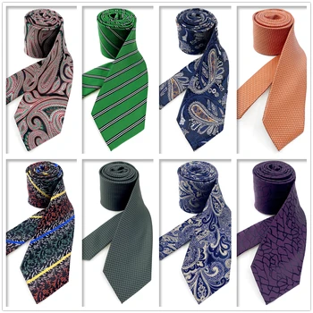 Красочные мужские галстуки в полоску с Пейсли, Модные Свадебные Аксессуары, Галстуки для мужской вечеринки