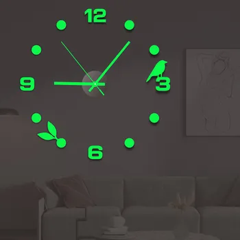 Креативные цифровые наклейки на стену своими руками, художественные часы, светящиеся настенные часы, Индивидуальное простое украшение стен гостиной спальни.