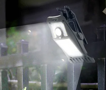 Креативный Дизайн Индукционной Зажимной Лампы Солнечная Лампа Для Внутреннего Двора Наружный Настенный Светильник