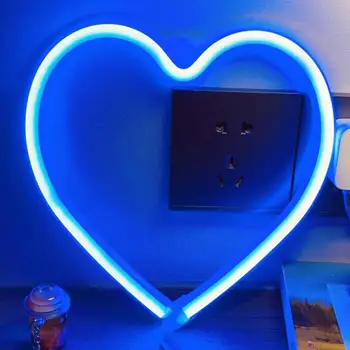Креативный ночник, ПВХ светодиодный ночник, батарея/USB с двойным питанием, декоративная неоновая вывеска на День Святого Валентина, светодиодная любовь