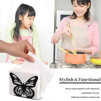 Креативный Стеллаж для хранения салфеток в форме бабочки из нержавеющей стали, Держатель для бумажных полотенец, Товары для дома