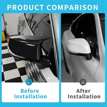 Крышка бокового зеркала заднего вида автомобиля ABS, черная для Infiniti QX30 Q50S Q50 Q60 Q70 2014 - 2023