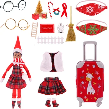 Кукла-эльф Красной серии, мультяшная плюшевая игрушка, подходит для куклы 30 см, Рождественский подарок на День рождения для девочки Нового поколения
