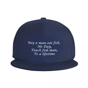 Купи мужчину, который ест рыбу / Buy a man eat fish he day научит человека-рыбу на всю жизнь Бейсболка Новая Шляпа Бейсболки для гольфа Для Женщин Мужские