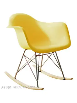 Маленькое кресло-качалка на балконе, одноместное современное минималистичное кресло-качалка, домашнее кресло для взрослых, ленивый скандинавский стул для отдыха