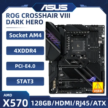 Материнская плата X570 ROG CROSSHAIR VIII DARK HERO с разъемом AM4 DDR4 D 128 ГБ PCI-E 4.0 Поддержкой Wi-Fi 6 ATX для процессора Ryzen 5000