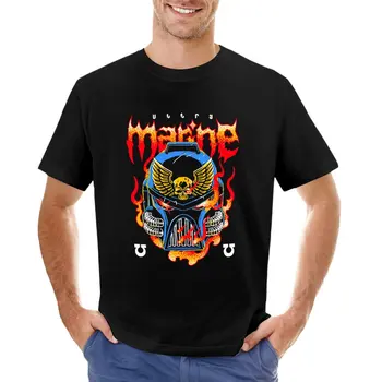 Металлическая футболка Ultra Marine, короткая футболка, мужская одежда для мужчин
