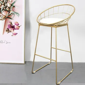 металлические подставки для современных барных стульев для кухонного бара, простой барный стул из кованого железа, золотой стул, современная мебель для отдыха cadeiras, HY
