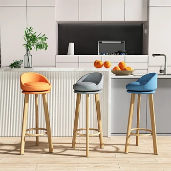 Металлический Поворотный барный стул Европейской роскоши, высокий Табурет для усиления стойки регистрации, Дизайнерские Кухонные Табуреты Altos Furnitures