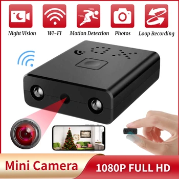 Мини-IP-камера 1080P Full HD XD WiFi Камера ночного видения с ИК-функцией обнаружения движения, секретная камера для тела, WIFI портативная камера Mini DV