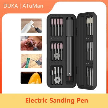 Мини-дрель DUKA ATuMan, электрическая ручка для резьбы, набор вращающихся инструментов с переменной скоростью, Гравировальная ручка для шлифовки, полировки, угловая шлифовальная машина