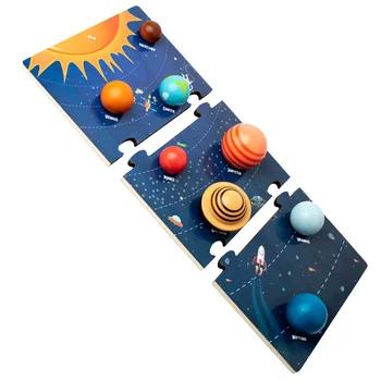 Модель Солнечной системы, Детские модели Планет, Деревянные Пазлы для малышей, Игрушки для дошкольного обучения