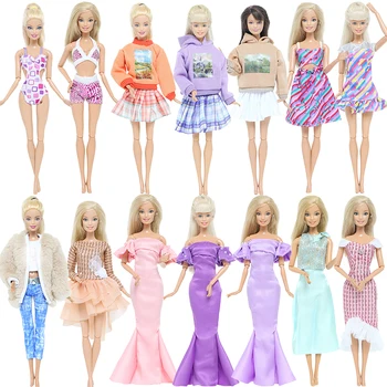 Модная одежда BJDBUS для куклы Барби, мини-платье для вечеринки, зимняя одежда, пальто, юбка, наряд для куклы 12 дюймов, Детские аксессуары, Игрушка в подарок