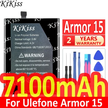 Мощный аккумулятор KiKiss Armor 15 емкостью 7100 мАч (3102) для Ulefone Armor15 Bateria