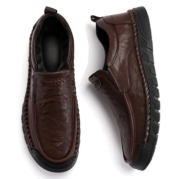 Мужская обувь WAERTA, мягкие лоферы роскошного качества, удобная дышащая повседневная обувь из натуральной кожи для мужчин, новинка 2023 года, износостойкая
