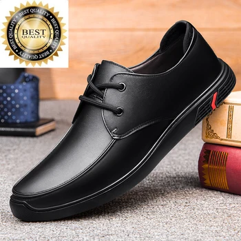 Мужская обувь из натуральной кожи на шнуровке, повседневные итальянские оксфорды, дышащие офисные дизайнерские модные мужские туфли для вождения