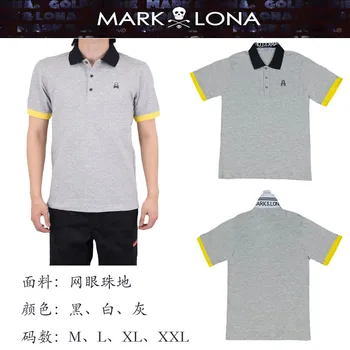 Мужская одежда для гольфа, футболка с коротким рукавом, рубашка поло с лацканами, Модная мужская хлопчатобумажная рубашка для гольфа из джерси