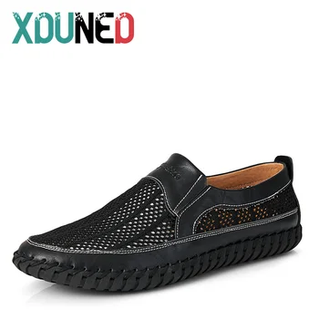Мужская прогулочная обувь XDUNED, мужские летние стильные сетчатые туфли на плоской подошве, мужские лоферы, криперы, повседневная высококачественная обувь, Очень удобный размер 38-50