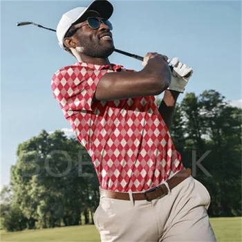 Мужская футболка для гольфа, спортивная повседневная рубашка-поло с коротким рукавом, уличная высококачественная дышащая ткань, спортивный трикотаж, деловые рубашки-поло