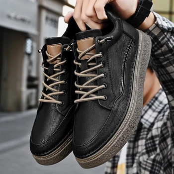Мужские кроссовки, мужская обувь для скейтборда, удобная мужская обувь на платформе, увеличивающая рост, стелька 6-8, мужская повседневная обувь из натуральной кожи.