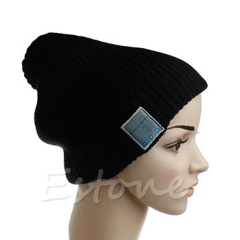 Мягкая шапочка-бини, беспроводная Bluetooth-совместимость для наушников Smart Cap Headphone Headset E1YA