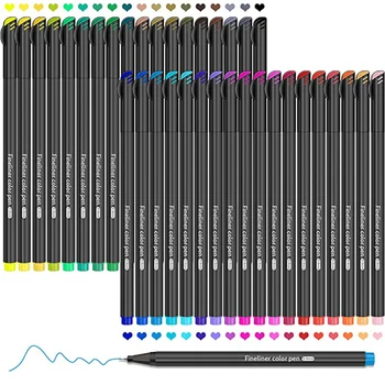 Набор ручек для тонкой подводки 36 цветов, Маркеры для журналов, ручка 0,4 мм, Микрон, Тонкие линии, Маркер для рисования, Художественные Маркеры, Школьные Принадлежности
