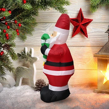 Надувной снеговик из веточек со светодиодной подсветкой, мультяшный Гигантский снеговик для рождественской вечеринки в саду