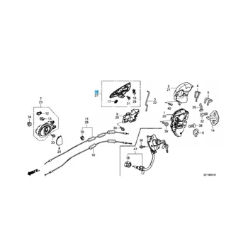 Наружная Ручка Правой Боковой Двери В Сборе с Отверстием для ключа для Honda CRZ CR-Z ZF1 ZF2 2011-2015 72141-SZT-003ZE RH