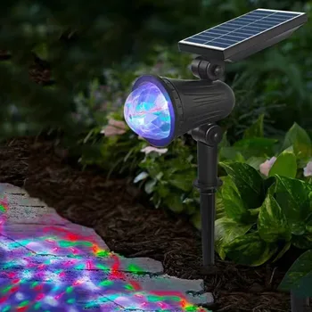 Наружное солнечное освещение для газона 20LED прожекторы высокого освещения RGB Садовые фонари для установки деревьев