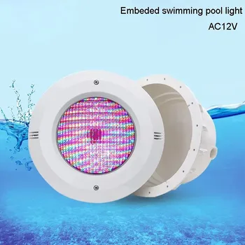 Наружные светодиодные фонари для бассейна, встроенные подводные лампы Par56 RGB, лампы для бассейна, ABS IP68, водонепроницаемое освещение с дистанционным управлением