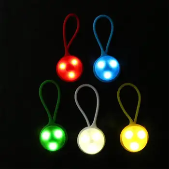 Наружные силиконовые фонари для рюкзаков Портативные светодиодные фонари для ночного бега, предупреждающие о мигающем сигнале, велосипедные походные фонари