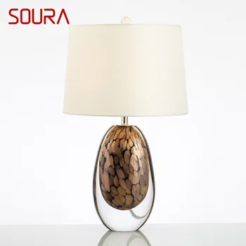 Настольная лампа SOURA Nordic Glaze, современное искусство, гостиная, спальня, кабинет, отель, Светодиодная индивидуальность, оригинальность, Настольная лампа