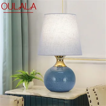Настольная лампа с жестяным сенсорным затемнителем, современная керамическая роскошная лампа, декоративная для дома, прикроватная