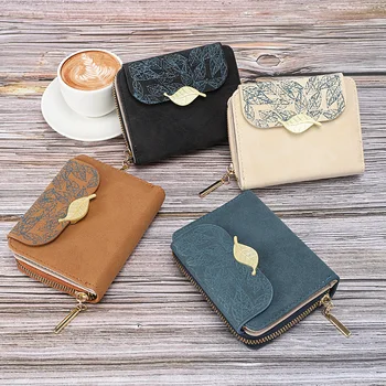 Новая женская короткая цветная сумочка-раскладушка на молнии, женская сумка для карт, кошелек для монет, женский кошелек