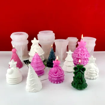 Новая силиконовая форма для свечей, дизайн формования из кедра, форма для украшения Рождественской елки, аксессуары из эпоксидной штукатурки, декор для дома своими руками