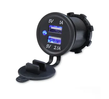 НОВОЕ автомобильное зарядное устройство Dual USB 5V 3.1A 12V с панелью Водонепроницаемый адаптер питания для автомобиля Лодка грузовик мотоцикл