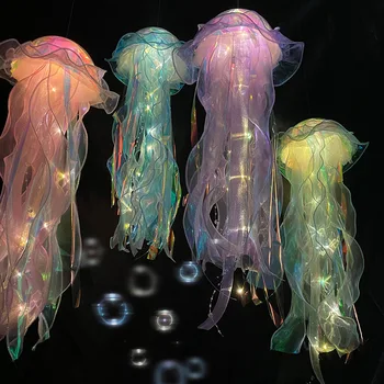 Новое освещение в виде медузы, переносная цветочная лампа для атмосферы комнаты девушки, ночник для спальни, украшение дома