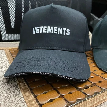 Новые кепки с вышивкой Vetements, мужские и женские шляпы высшего качества, черная бейсболка