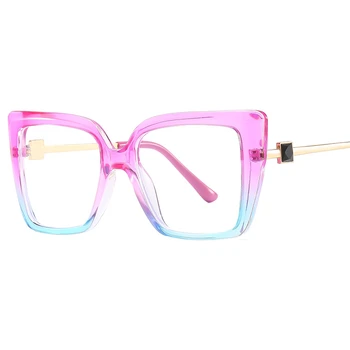 Новые Красочные очки в оправе с прозрачными линзами, Винтажные Женские очки 