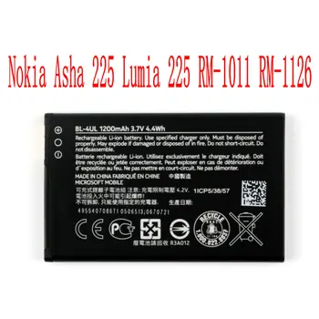 Новый высококачественный аккумулятор 1200 мАч BL-4UL для мобильного телефона Nokia Asha 225 Lumia 225 RM-1011 RM-1126