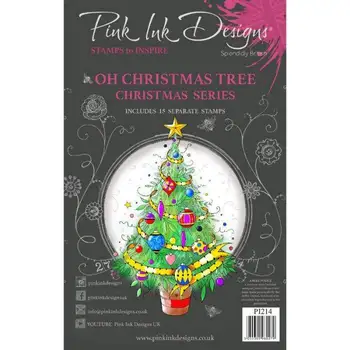 Новый Набор Прозрачных Штампов Oh Christmas Tree 6 Дюймов X 8 Дюймов для Скрапбукинга 