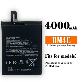 Новый Оригинальный сменный аккумулятор BM4E для Xiaomi MI Pocophone F1 Poco F1 Аутентичный аккумулятор телефона 4000 мАч