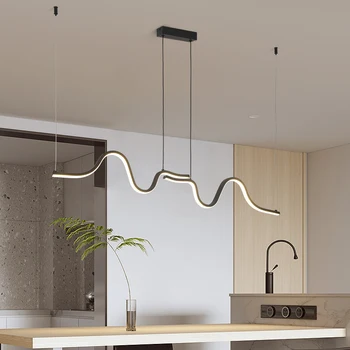 Новый современный светодиодный подвесной светильник, минималистичная люстра для столовой, кухни, бара, ресторана, домашнего декора, светодиодное освещение