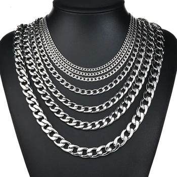 Ожерелье-цепочка из нержавеющей стали в винтажном стиле с подвеской в стиле хип-хоп для мужчин и женщин