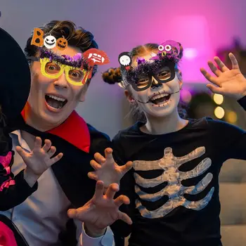 Оправа для очков на Хэллоуин с рисунком летучей мыши, оправа для очков, жуткие солнцезащитные очки для косплея на вечеринку в честь Хэллоуина, забавная тыква-паук-летучая мышь для детей