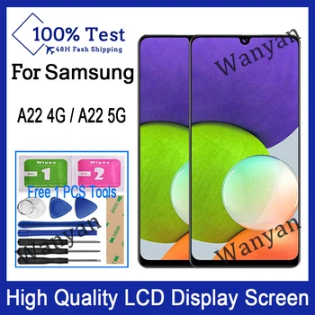 Оригинал для Samsung Galaxy A22 4G 5G ЖК-дисплей, сенсорный экран, Дигитайзер, Запасные части